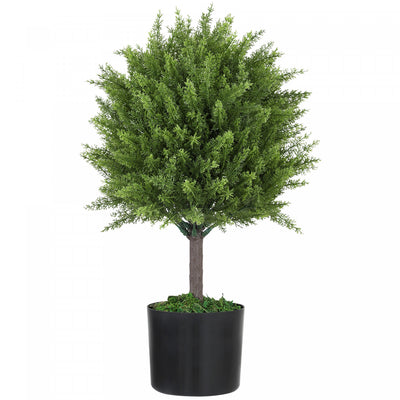 HOMCOM Decorative Artificial Plants, Fake Plants for Home, Green