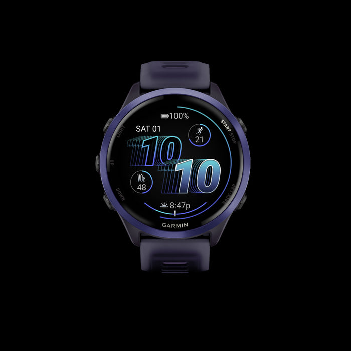 Garmin Forerunner 570 Smartwatch 47mm, Amoled, Indigo Aluminum, Purple/indigo, Gps Fitness Tracker, Running, 11-day Battery