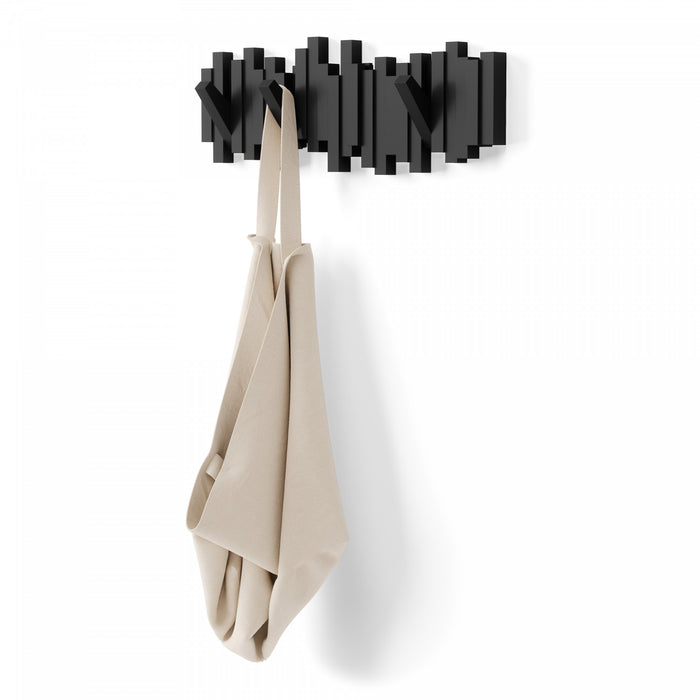 Portemanteau mural moderne Sticks de Umbra - noir