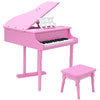 Costway Piano Classique pour Enfants, Mini Piano a Queue 30 Touches avec Pupitre et Banc, Jouet Instrument de Musique en Bois avec Couvercle et Porte-Partition, Cadeau pour Garcons et Filles des 3 Ans