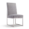 Chaise de salle à manger Element de Manhattan Comfort en velours - champagne