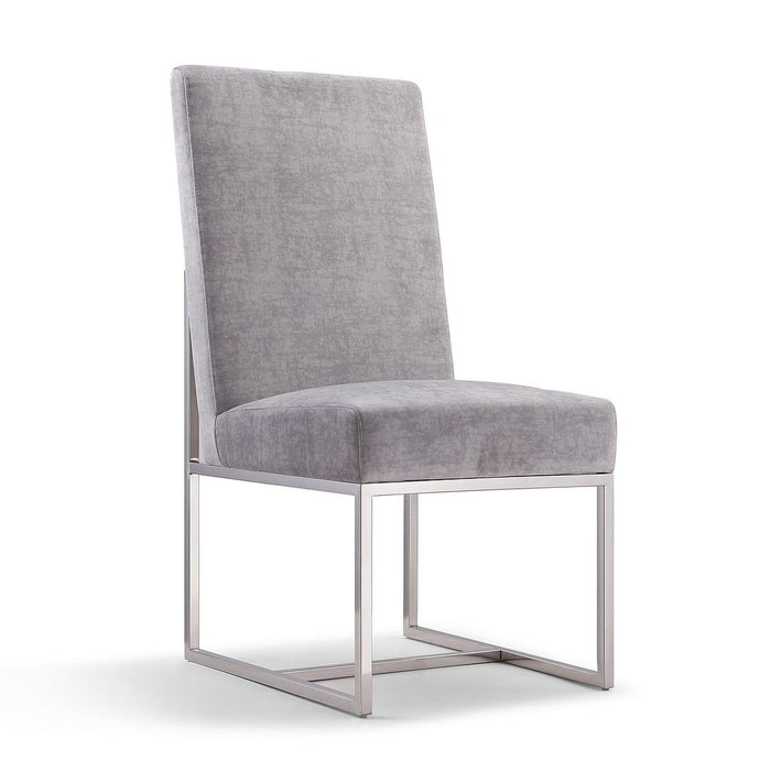 Chaise de salle à manger Element de Manhattan Comfort en velours - champagne