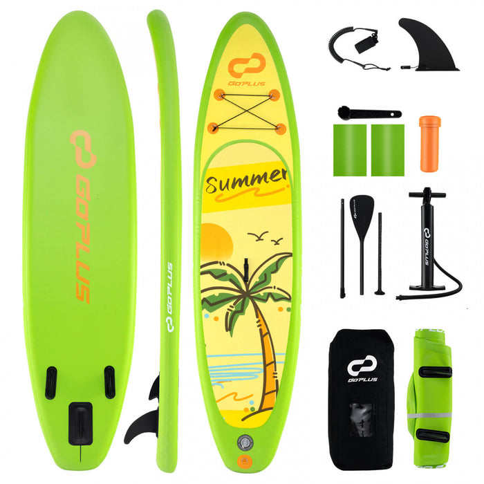 Grand Tableau Gonflable De Sup Goplus, Tableau De Pagaie Portable Avec Des Anneaux 5d