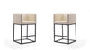 Embassy Mid-Century Modern Metal Upholstered Counter Stool in Cream - Set of 2 | Tabouret de comptoir Embassy style milieu du siecle en metal et tissu creme - Lot de 2