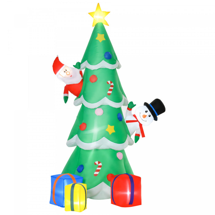 Homcom Arbre Gonflable De Noel Vert