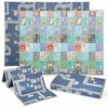 Qaba Tapis de jeu pour bebe, 77\"x58\", pliable et reversible, grand tapis de jeu en mousse, impermeable et antiderapant, pour l'interieur et l'exterieur, motif alphabet