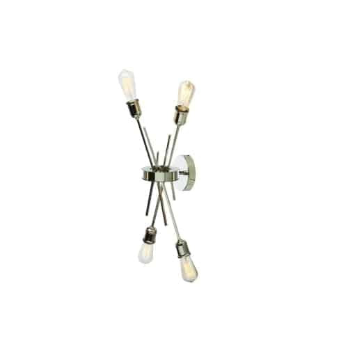 Applique murale Nebraska de Dainolite avec fini chromé poli et 4 ampoules