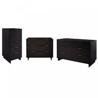  Ensemble de commode moderne Granville 3 pieces en noir