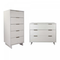  Ensemble de commode 2 pieces Granville Modern en blanc