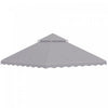 Outsunny 10 'x 10' Gazebo Couverture De Remplacement Pour Auvent, Remplacement De Toit De Tonnelle A 2 Niveaux (toit Uniquement), Gris Clair