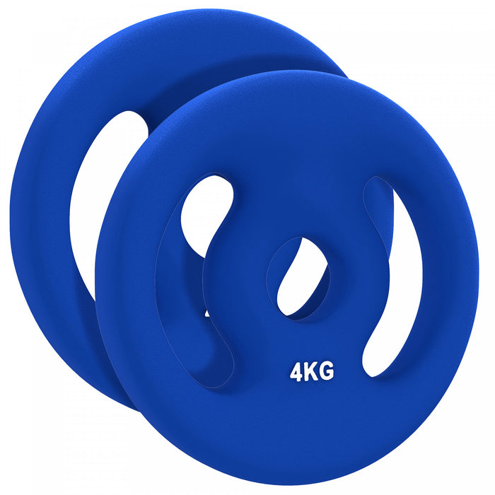 Soozier Plaques De Poids Avec Poignees Faciles A Saisir, 2 X 8,8 Lb