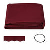 Outsunny 12' X 10' Toile De Store Retractable De Remplacement Pour Parasol Exterieur, Protection Contre Les Uv, Rouge Vin.