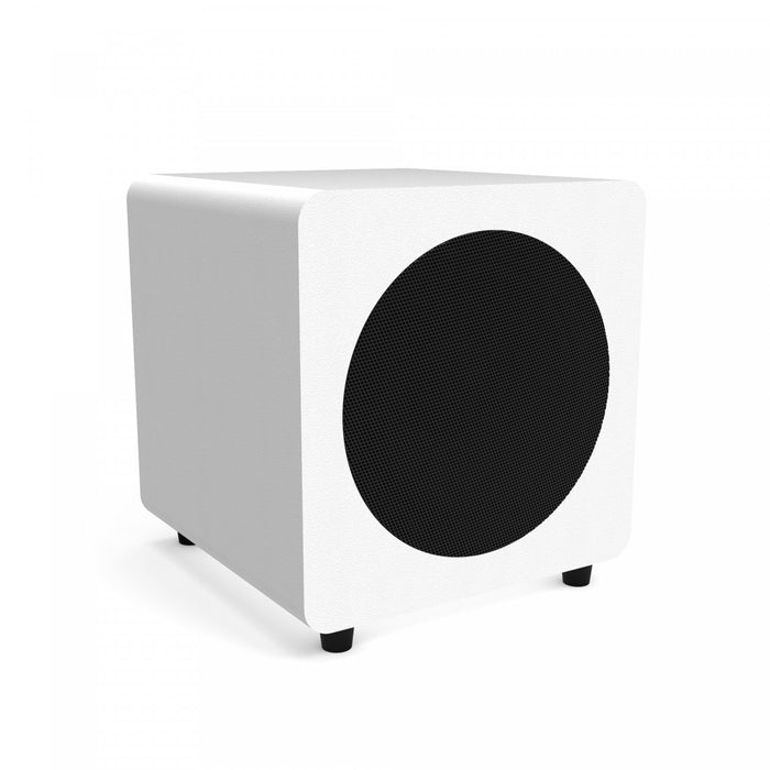 Caisson de basses amplifie scelle Kanto SUB8VMB 8\"\" 300 W, blanc mat\n
