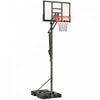 Soozier Panier de basket-ball de 4,4 a 10pi avec roues et panneau de 44,5po