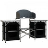 Outsunny Table de cuisine de camping pliante, cadre en aluminium