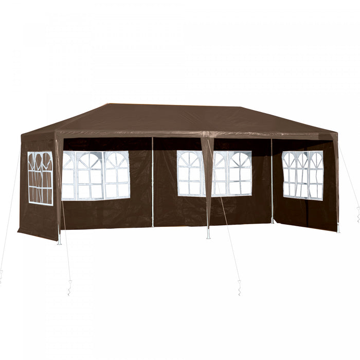 Tente de reception Outsunny 18,7' x 9,4', jardin Auvent pour evenements, couleur cafe