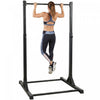 Soozier Poste de Traction Portable, Barre de Traction Reglable en Hauteur, Noir