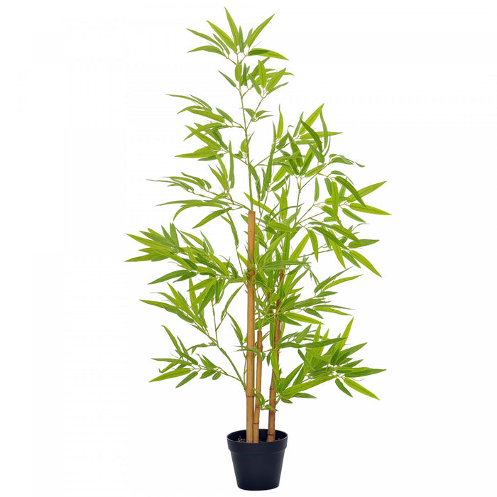 Outsunny Bambou artificiel, fausse plante decorative de 1,2 m en pot