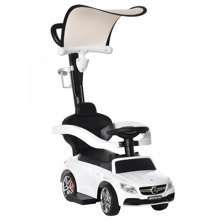 Porteur Enfants Voiture Enfant Multi-equipee 12-36 Mois Coffre Klaxon Effet Musical Polypropylene Blanc
