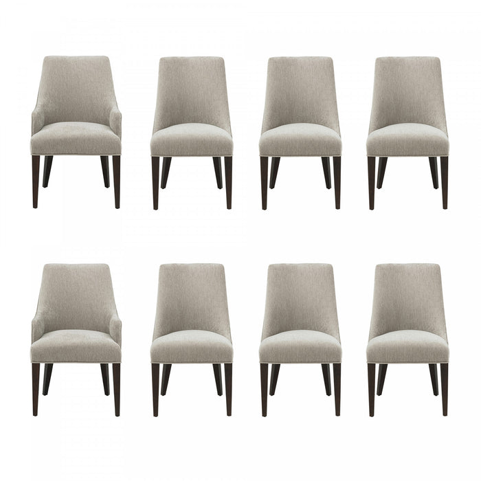 Ensemble de 8 chaises de salle a manger Beever Modern en taupe
