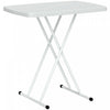 Outsunny Table D'appoint De Patio Portable, Table D'appoint Reglable, Blanc