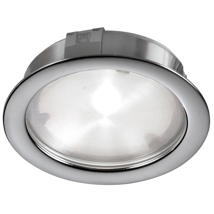 Lampe en forme de disque Cree de Dainolite à faisceau lumineux de 40°, avec fini chromé satiné, ampoule à DEL de 4 W, entrée de 24 VCC, IRC80+ et 3 000 K
