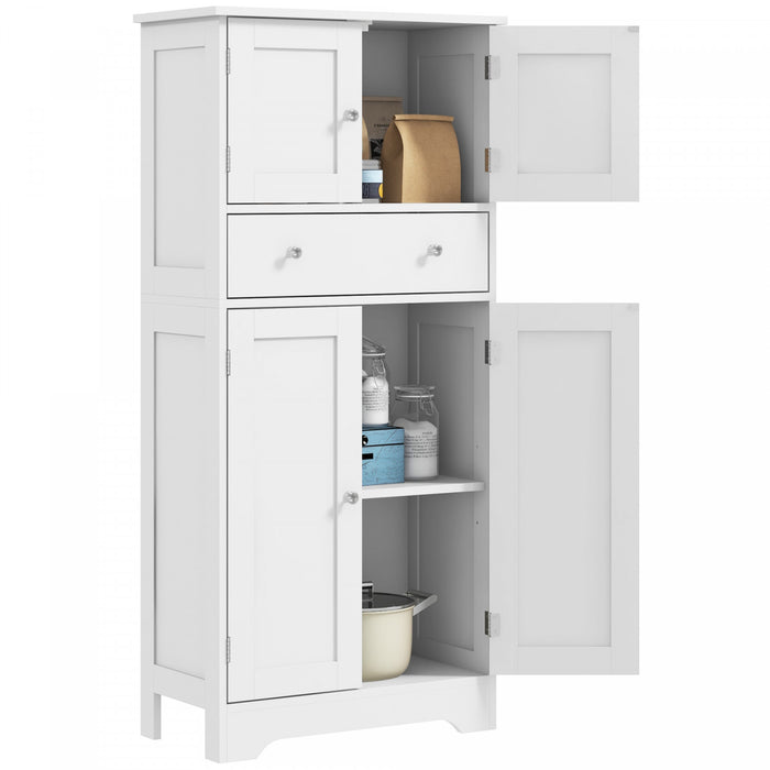 HOMCOM Armoire de rangement pour garde-manger de cuisine 50,5\" avec portes
