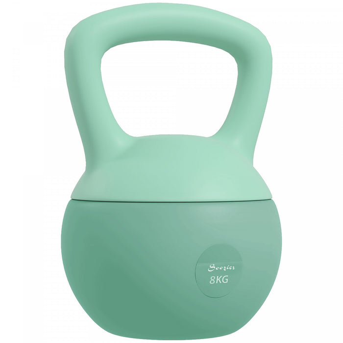 Soozier Kettlebell 8 kg, Poids pour musculation et entrainement de force, Vert