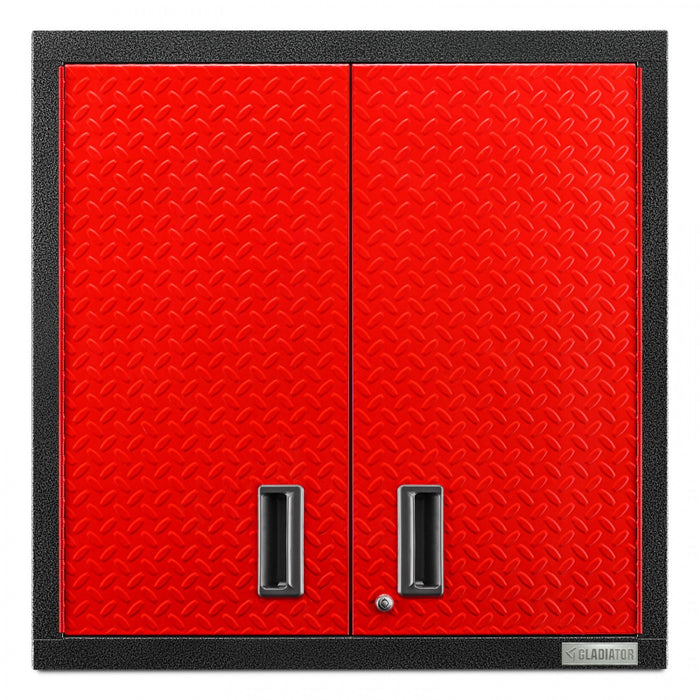 Armoire murale GearBox de série Premier de 30 po de Gladiator - bande de roulement rouge