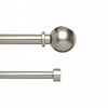  Tringle à rideaux extensible double Bolas de Umbra nickel de 1 po et de 3/4 po - 72 po à 144 po