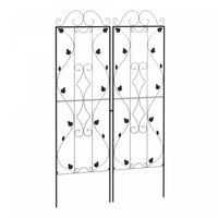Outsunny Lot De 2 Treillis De Jardin En Metal Pour Plantes Grimpantes