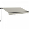 Outsunny 10' X 8' Auvent Retractable, Abri Pare-soleil, Gris Clair