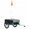 Aosom Remorque De Velo Pliable Avec Triple Securite, Noire Et Grise