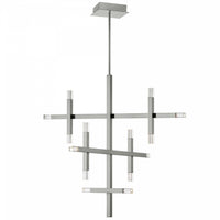 Lustre Francesca de Dainolite en acrylique qui diffuse la lumière, avec fini chromé poli et ampoule de 42 W