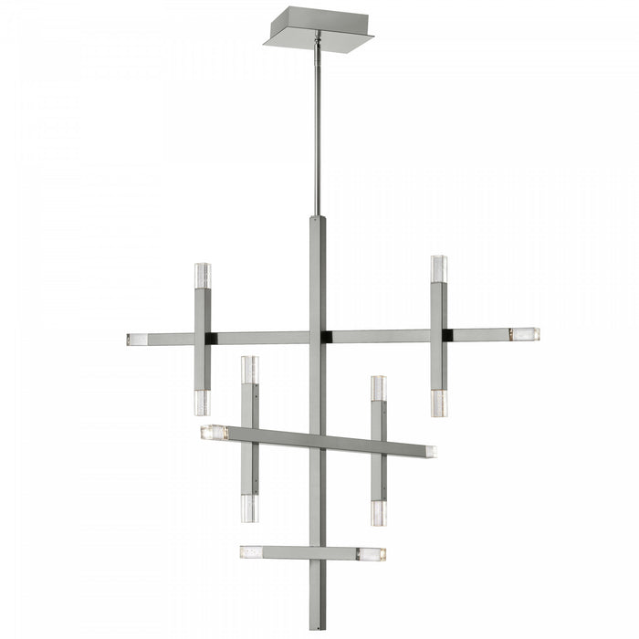 Lustre Francesca de Dainolite en acrylique qui diffuse la lumière, avec fini chromé poli et ampoule de 42 W