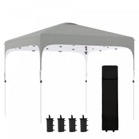 Outsunny 9.8' X 9.8' Tonnelle Pop Up, Tente D'auvent Pliable Avec Sac De Transport A Roulettes, 4 Sa
