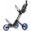 Goplus Pliant 3 Roues Golf Push Cart W/brake Scoreboard Poignee Reglable Bleu