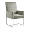 Chaise de salle à manger Element de Manhattan Comfort en velours - grise