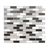 Dosseret Smart Tiles peler et coller 10 x 9, 4 feuilles - Murano Metallik