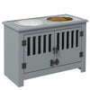 Pawhut Gamelles Surelevees Pour Chien, Mangeoire Surelevee Avec 2 Gamelles En Acier Inoxydable, Armoire De Rangement, Porte, Pour Chiens De Tres Grande Taille, Gris