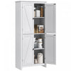 HOMCOM Garde-Manger Cuisine 183cm Buffet Armoire Blanc