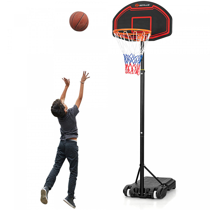 Support De Panier De Basket Reglable Pour Enfants De Marque Costway Avec Roues Et Panneau Incassable En Filet Durable