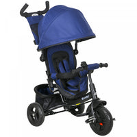 Qaba Tricycle 4 En 1 Pour Tout-petits, Tricycle Pour Enfants Avec Auvent Pliable, Poignee Et Housse