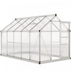 Outsunny Serre, Serre De Plain-pied Transparente Avec Porte Coulissante