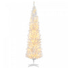 Homcom Arbre De Noel Artificiel Illumine 7 Pi Avec Lumieres Led Blanc Chaud