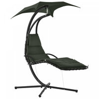Outsunny Chaise Longue Flottante D'exterieur, Balancelle De Veranda, Hamac Suspendu Siege Inclinable