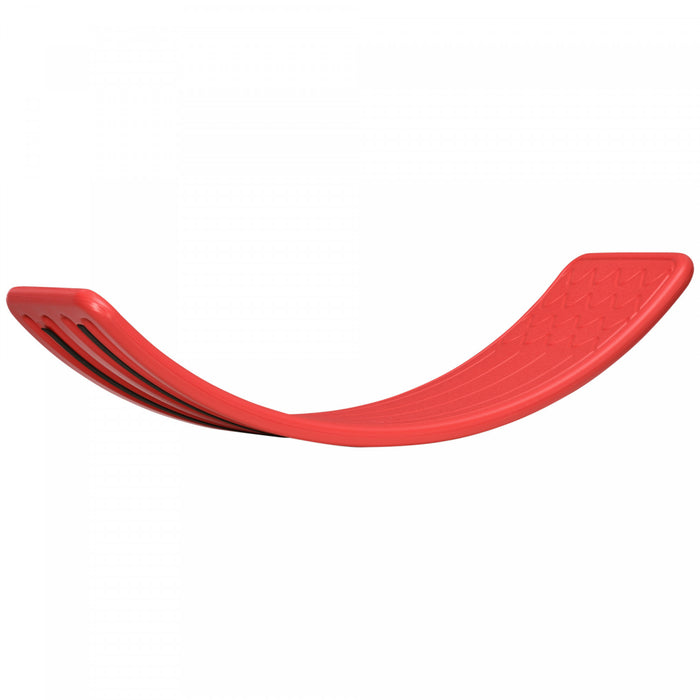 Qaba Planche D'equilibre 32,3\" Pour Enfants, Planche A Bascule Courbee, Apprentissage Prescolaire Termine, Jouet Montessori Waldorf, Pour 3 A 6 Ans, Rouge