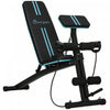 Soozier Banc pour halteres pliable et reglable pour entrainement a domicile, bleu