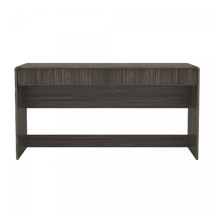 Bureau d’ecriture contemporain Novara 60\" en noyer Jacobean (2 tiroirs)