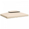 Outsunny 13.1'x9.8' Toit De Rechange Pour Tonnelle Double Toit, Blanc Creme